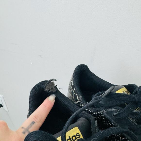 Adidas Superstar Black And Gold Snakeskin Sneakers Women’s Size 7 - Picture 8 of 11